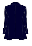 M&S - MKC68 - Navy ruched sleeve tailored jacket