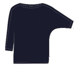 M&S - MKC86 - Navy ¾ sleeve relaxed fit jersey top