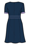 NW745 Female Fit Navy Flared Dress